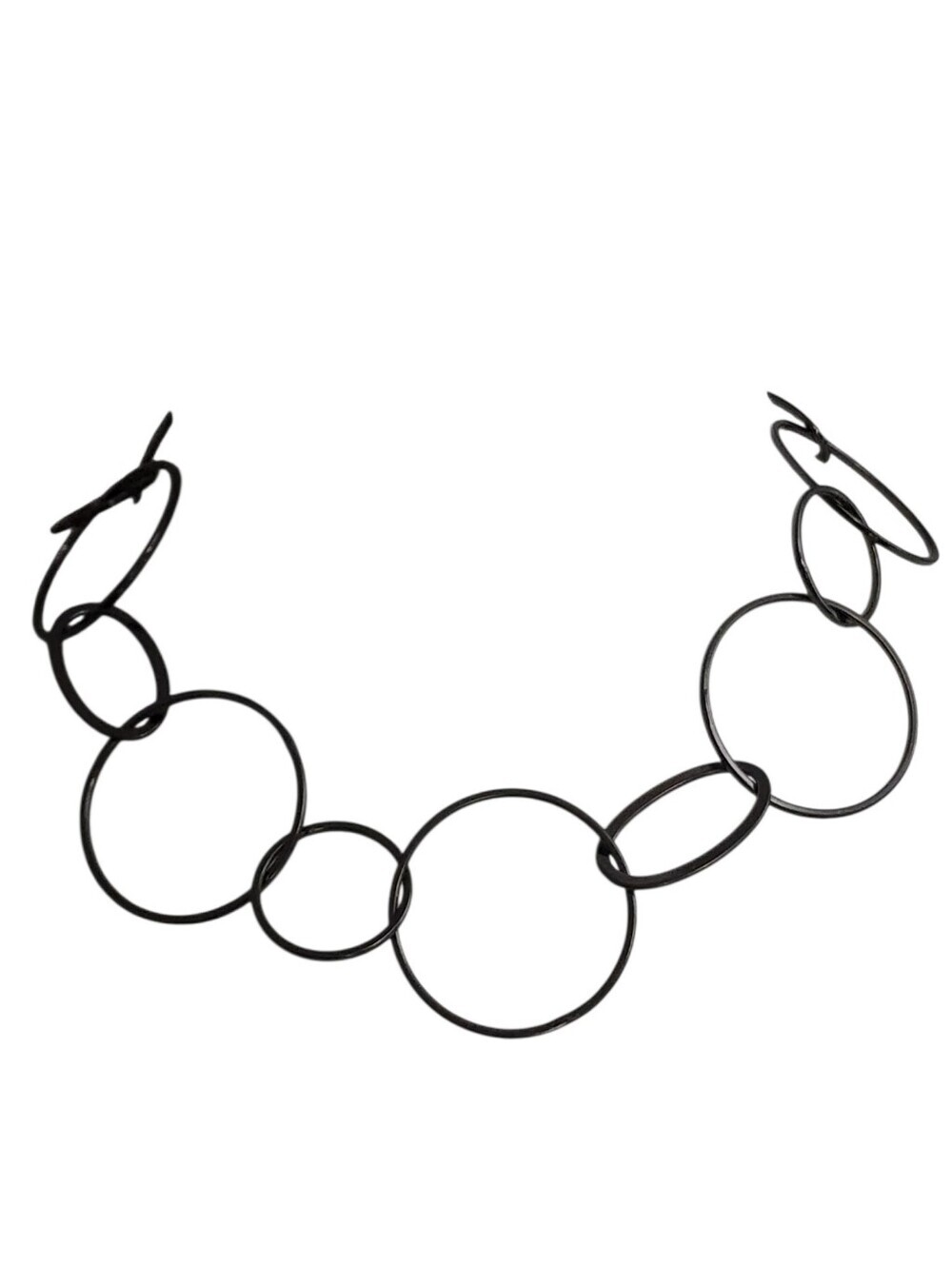 Express Black Circle Statement Necklace